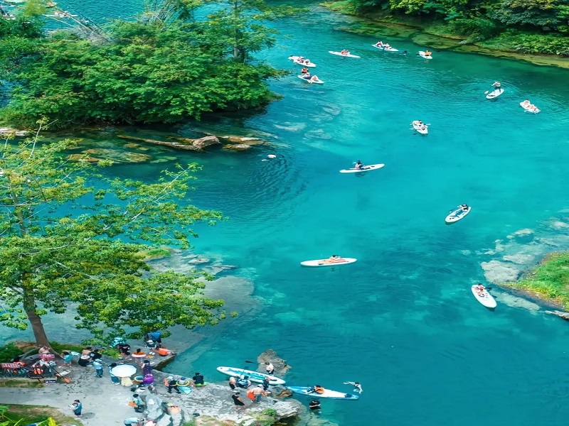 【蓝刀星海5天游】德天跨国瀑布•明仕村•鹅泉•古龙山大峡谷•浩坤湖•凤山三门海•蓝刀鱼风暴 5天4晚纯玩游【2人-8人小团】